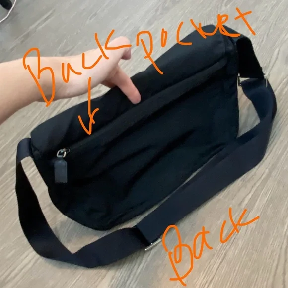 Prada - Vela Messenger Bag ~9.75”H x 13”L" x 4.5”D Black Nylon Pristine $Firm - Picture 16 of 17